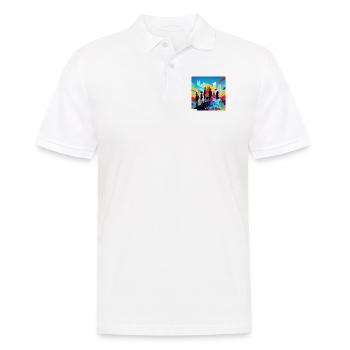 Amis du métavers - Polo Homme - blanc - Devant - Kai (181cm)