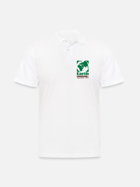 Earth exploited - Männer Poloshirt - Weiß