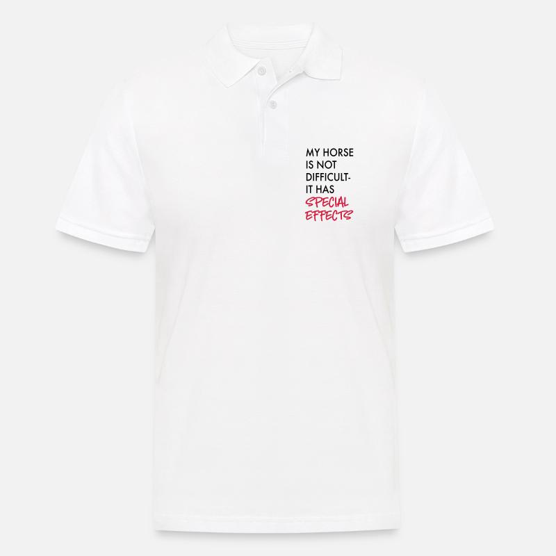 Cheval - Polo Homme - blanc