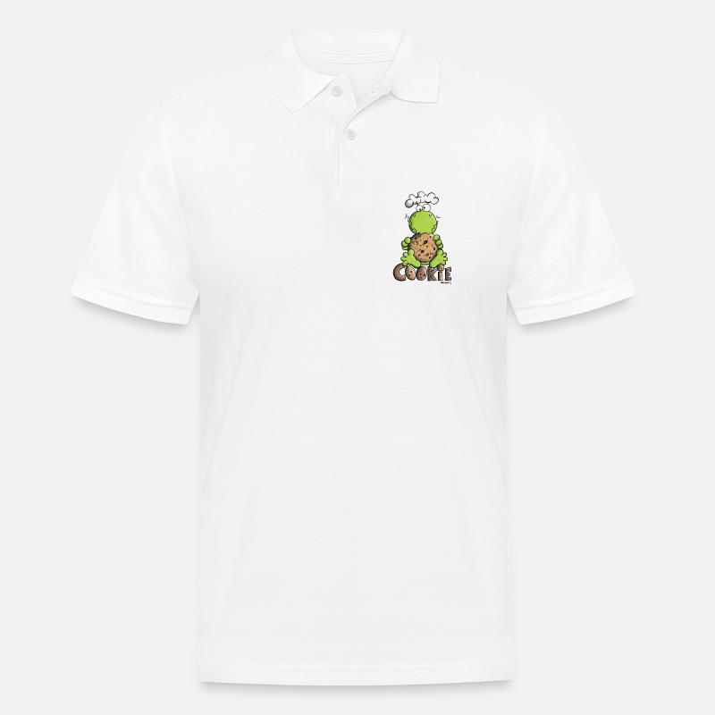 Frosch mit Cookie - Männer Poloshirt - Weiß