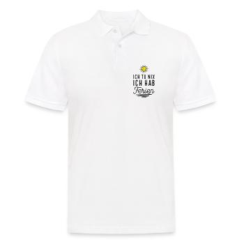 Endlich Ferien - Männer Poloshirt - Weiß - Vorne - Kai (181cm)