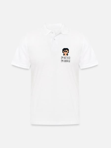 Ich bin nicht alt Ich bin Vintage - Männer Poloshirt - Weiß