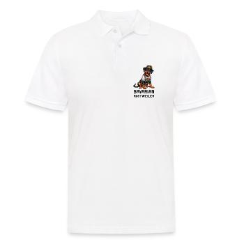Rottweiler Bayern Design - Männer Poloshirt - Weiß - Vorne - Kai (181cm)