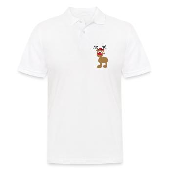 Orignal avec chapeau de Noël - Polo Homme - blanc - Devant - Kai (181cm)