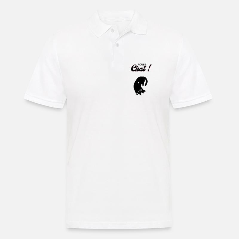 Freilaufende Katze! - Männer Poloshirt - Weiß