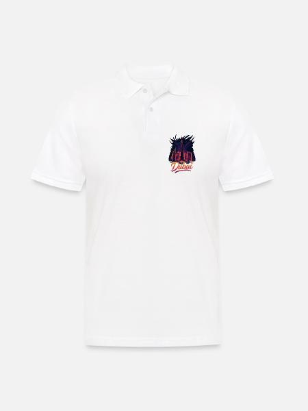 Dubai Golftiger Stadt Arabische Emirate Geschenk - Männer Poloshirt - Weiß