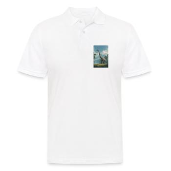 Dino Dawn Longneck - Männer Poloshirt - Weiß - Vorne - Kai (181cm)