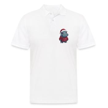 Nilpferd Weihnachten Xmas - Männer Poloshirt - Weiß - Vorne - Kai (181cm)
