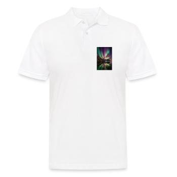 Aurora Peaks Reflexionen - Männer Poloshirt - Weiß - Vorne - Kai (181cm)