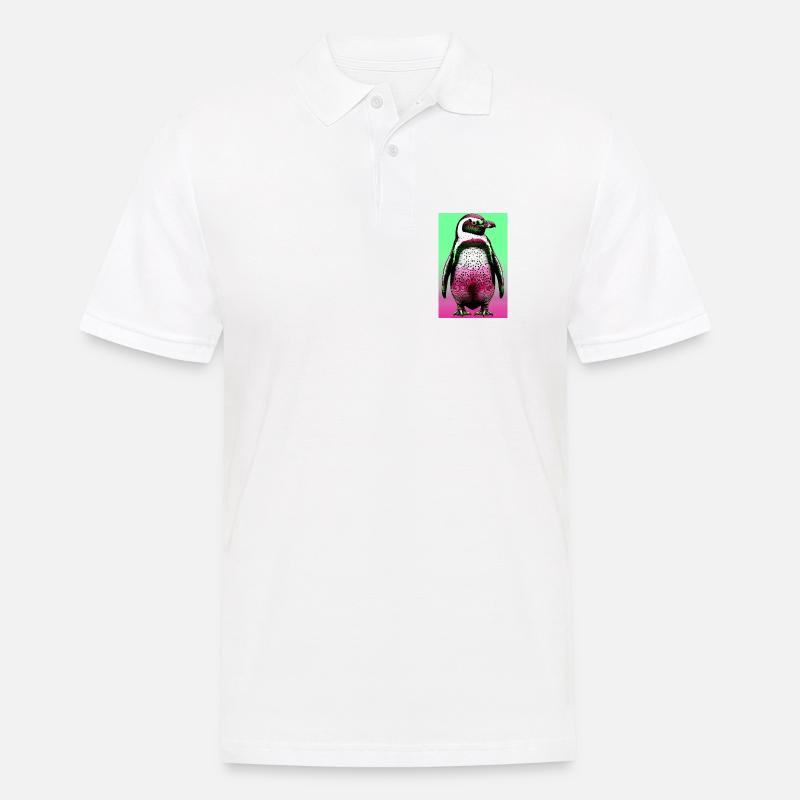 Pinguin - Männer Poloshirt - Weiß