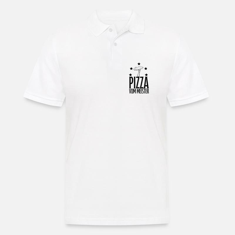 Pizzabäcker, Pizza - Männer Poloshirt - Weiß