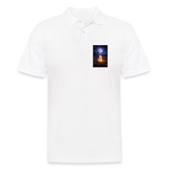 Mondbeschienener Geist im Laternenfeld - Männer Poloshirt - Weiß - Vorne - Kai (181cm)