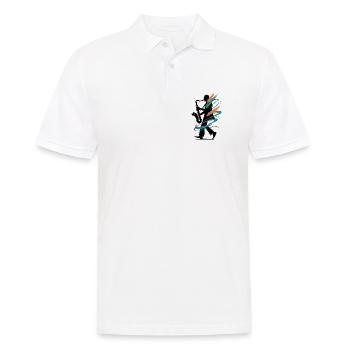Fahrradkunst Mit Spiralformen - Männer Poloshirt - Weiß - Vorne - Kai (181cm)