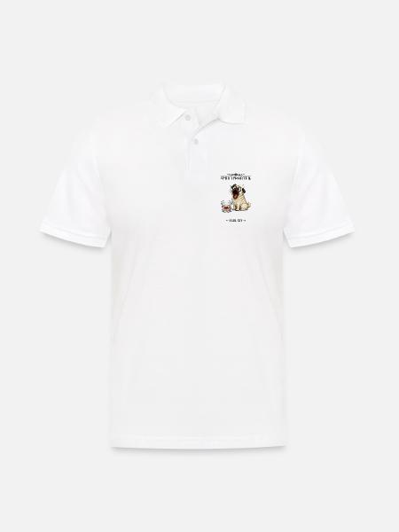 Sprichwort Hunde die bellen beissen nicht - Männer Poloshirt - Weiß