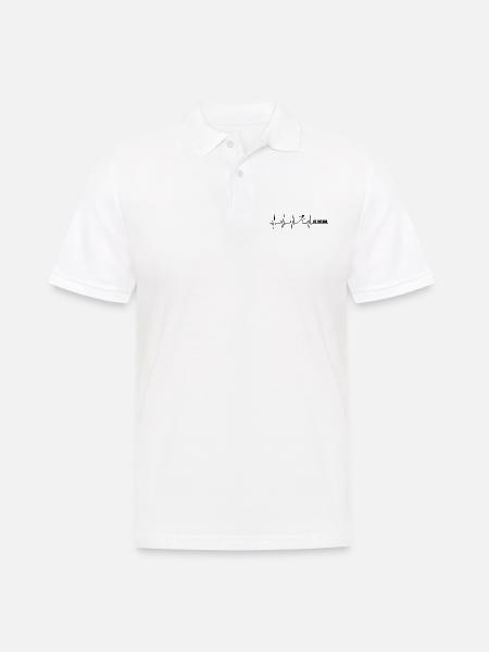 Heartbeat Runner Marathon - Männer Poloshirt - Weiß