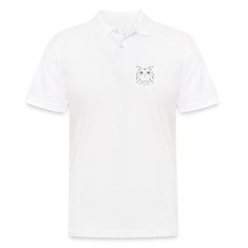 Eule | Streetfashion | minimal | Urban style - Männer Poloshirt - Weiß - Vorne - Kai (181cm)