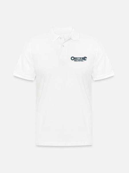 I AM A MECHANIC - Männer Poloshirt - Weiß