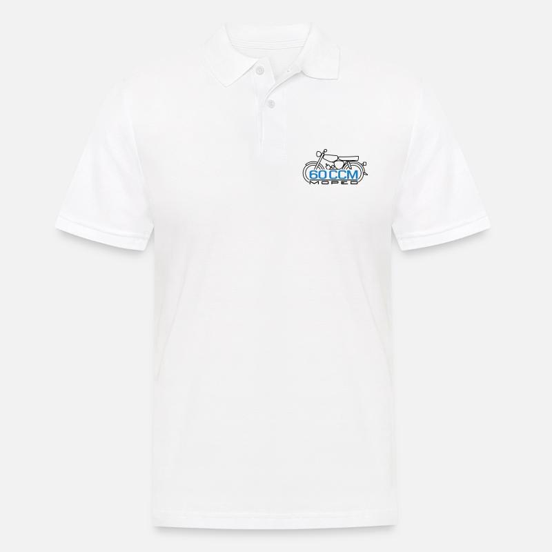 60ccm Moped S51 Emblem - Männer Poloshirt - Weiß