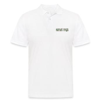 hatha yoga schriftzug e 211 - Männer Poloshirt - Weiß - Vorne - Kai (181cm)