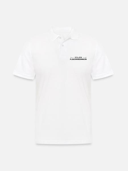 Stolzer Flaschensammler - Männer Poloshirt - Weiß