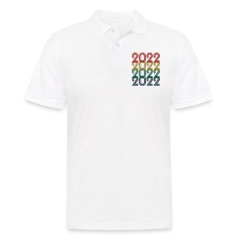 Cool Retro 2022, 1 Jahr, Kinder zum 1. Geburtstag - Männer Poloshirt - Weiß - Vorne - Kai (181cm)