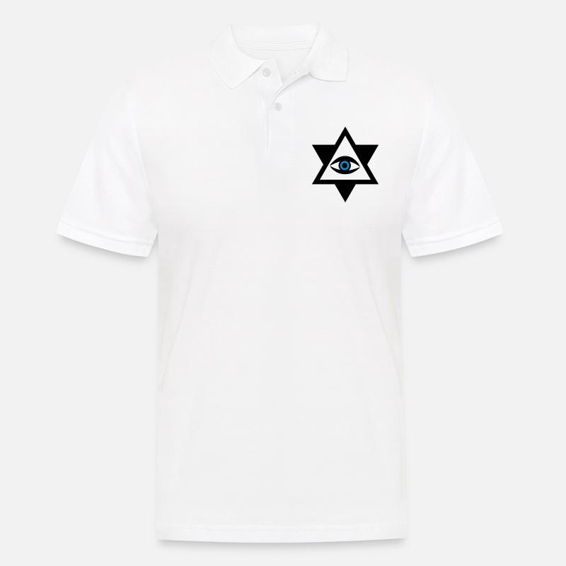 Das Auge Gottes 3c Horus Eye - Männer Poloshirt - Weiß