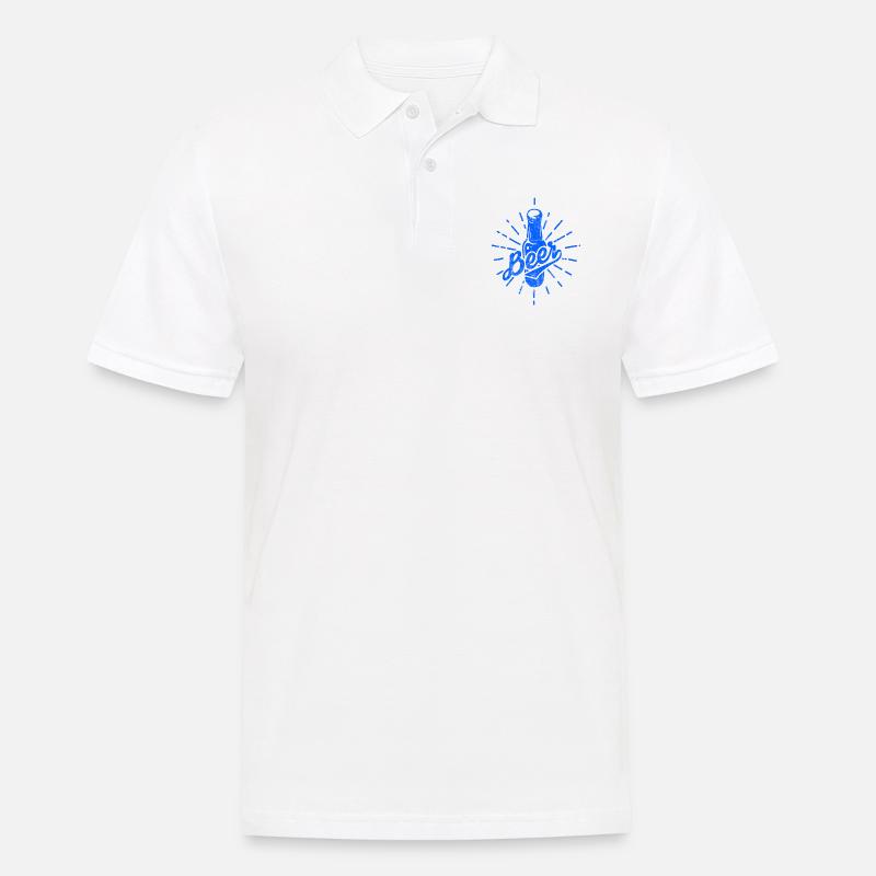 Bier Bierflasche - Männer Poloshirt - Weiß