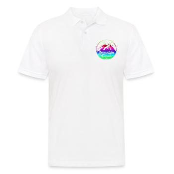 la montagne appelle - Polo Homme - blanc - Devant - Kai (181cm)