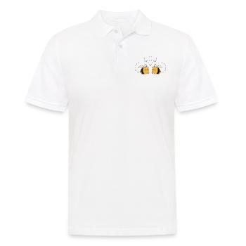 Biene Liebe Herz - Männer Poloshirt - Weiß - Vorne - Kai (181cm)