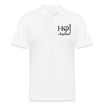 Hoi Ameland dunkel blau rot - Männer Poloshirt - Weiß - Vorne - Kai (181cm)