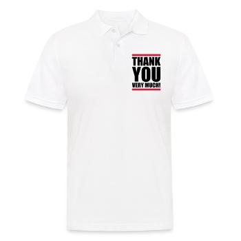 Thank you very much - Männer Poloshirt - Weiß - Vorne - Kai (181cm)