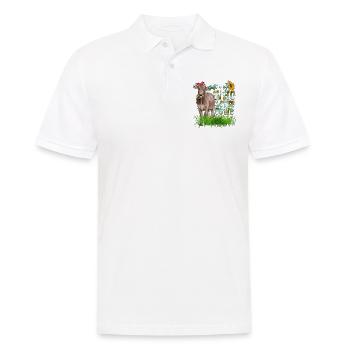 Juste une fille qui aime les vaches - Polo Homme - blanc - Devant - Kai (181cm)