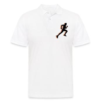 running running sprint silhouette - Men's Polo Shirt - white - Front - Kai (181cm)