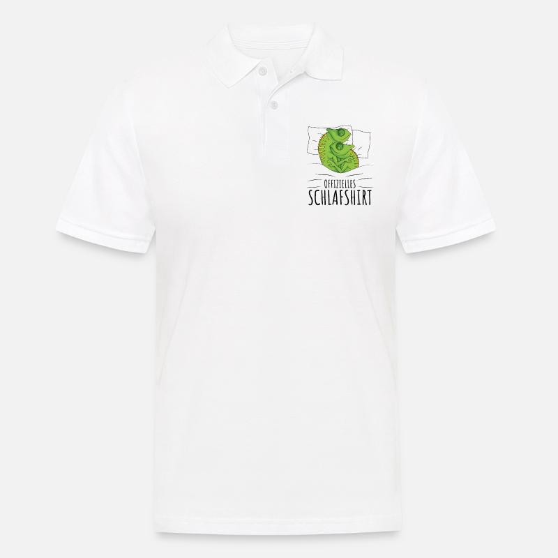 Chamäleon - Männer Poloshirt - Weiß