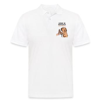 Dogue de Bordeaux Dogue Chiens Grand-mère - Polo Homme - blanc - Devant - Kai (181cm)