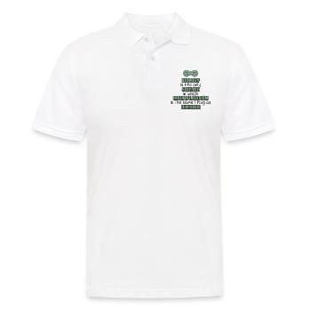 Biology ➢ Multiplication = Division➢ Funny Science - Männer Poloshirt - Weiß - Vorne - Kai (181cm)