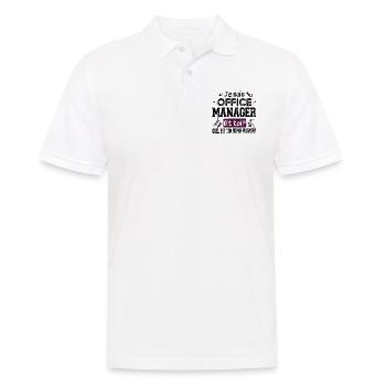 Office Manager Super Pouvoir Cadeau Humour - Polo Homme - blanc - Devant - Kai (181cm)