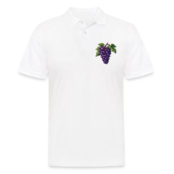 Grapes Pixel Icon - Men's Polo Shirt - white - Front - Kai (181cm)