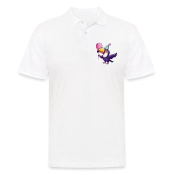Toucan Bird Birthday Baby - Men's Polo Shirt - white - Front - Kai (181cm)