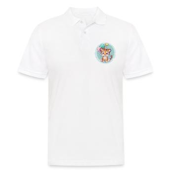 Tiger Geburtstag Baby - Männer Poloshirt - Weiß - Vorne - Kai (181cm)