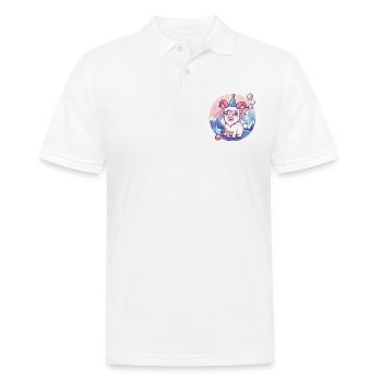 Chèvre de montagne anniversaire bébé - Polo Homme - blanc - Devant - Kai (181cm)