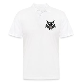Fledermaus Halloween Comic Lustig - Männer Poloshirt - Weiß - Vorne - Kai (181cm)