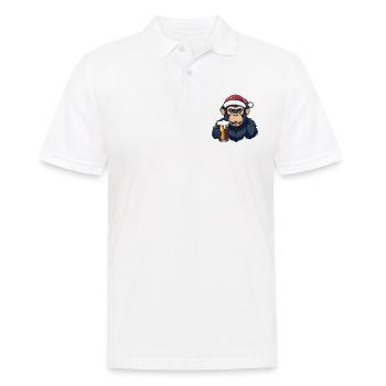 Bière de singe Noël - Polo Homme - blanc - Devant - Kai (181cm)