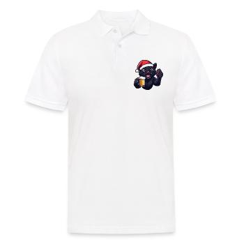 Bière Panther Noël Noël - Polo Homme - blanc - Devant - Kai (181cm)