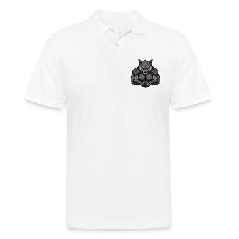Muscles de loup Fitness - Polo Homme - blanc - Devant - Kai (181cm)