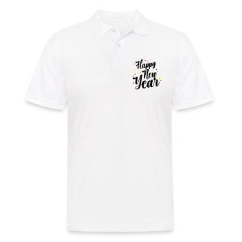Happy New Year New Year's Eve - Men's Polo Shirt - white - Front - Kai (181cm)