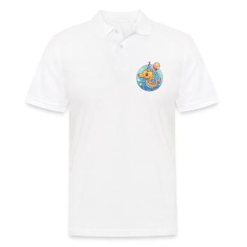 Bande dessinée d’anniversaire hippocampe - Polo Homme - blanc - Devant - Kai (181cm)