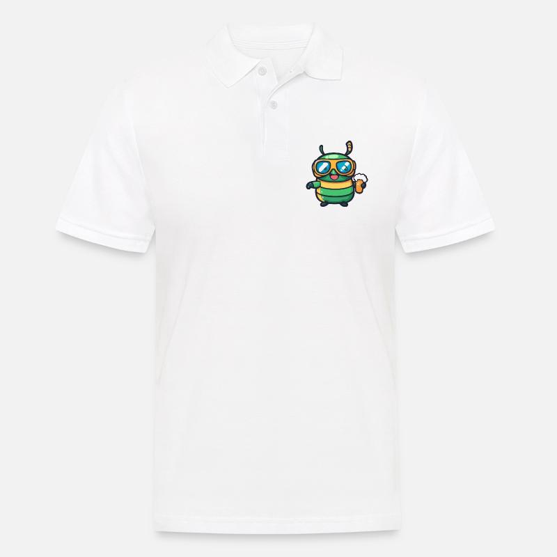 Wurm Ski Bier - Männer Poloshirt - Weiß