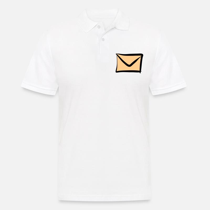 Letter / Envelope icon. Post / E-Mail. - Men's Polo Shirt - white