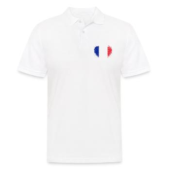 Frankreich - Männer Poloshirt - Weiß - Vorne - Kai (181cm)